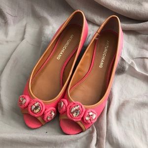 Arturo Chiang Jewelled Peep Toe Sandals